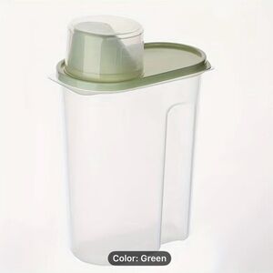 Clear Green Lid Storage Container Pet Food Pantry NEW